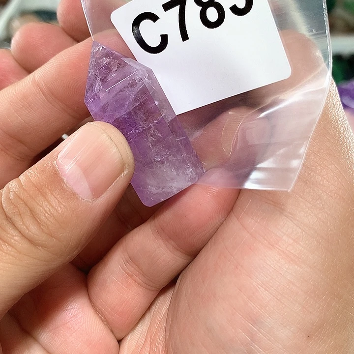 紫晶天然水晶柱子C783未镶嵌丛