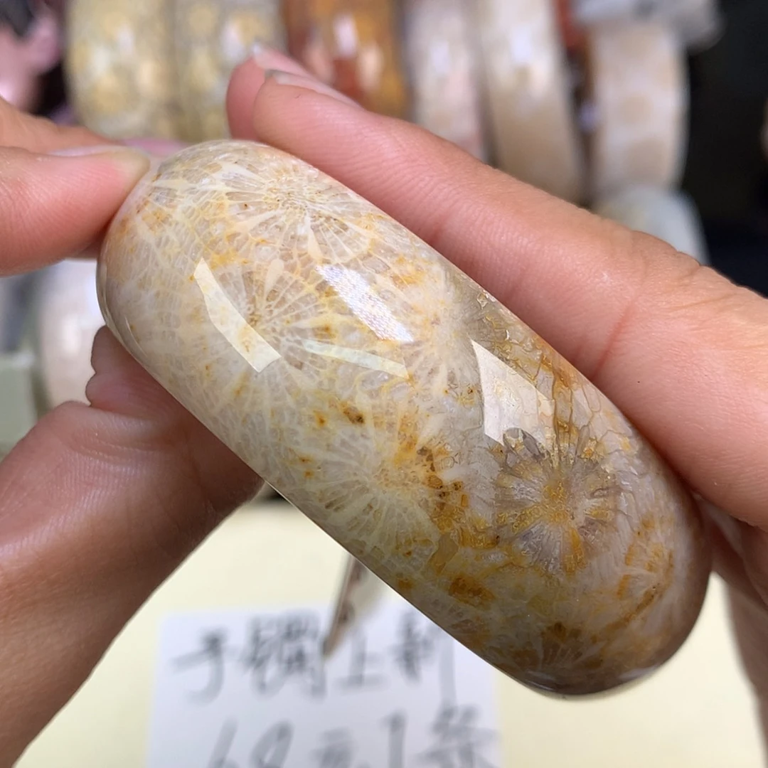 【闪购商品】颈饰未镶嵌硅化珊瑚（珊瑚玉）上新手镯55圈（24号）