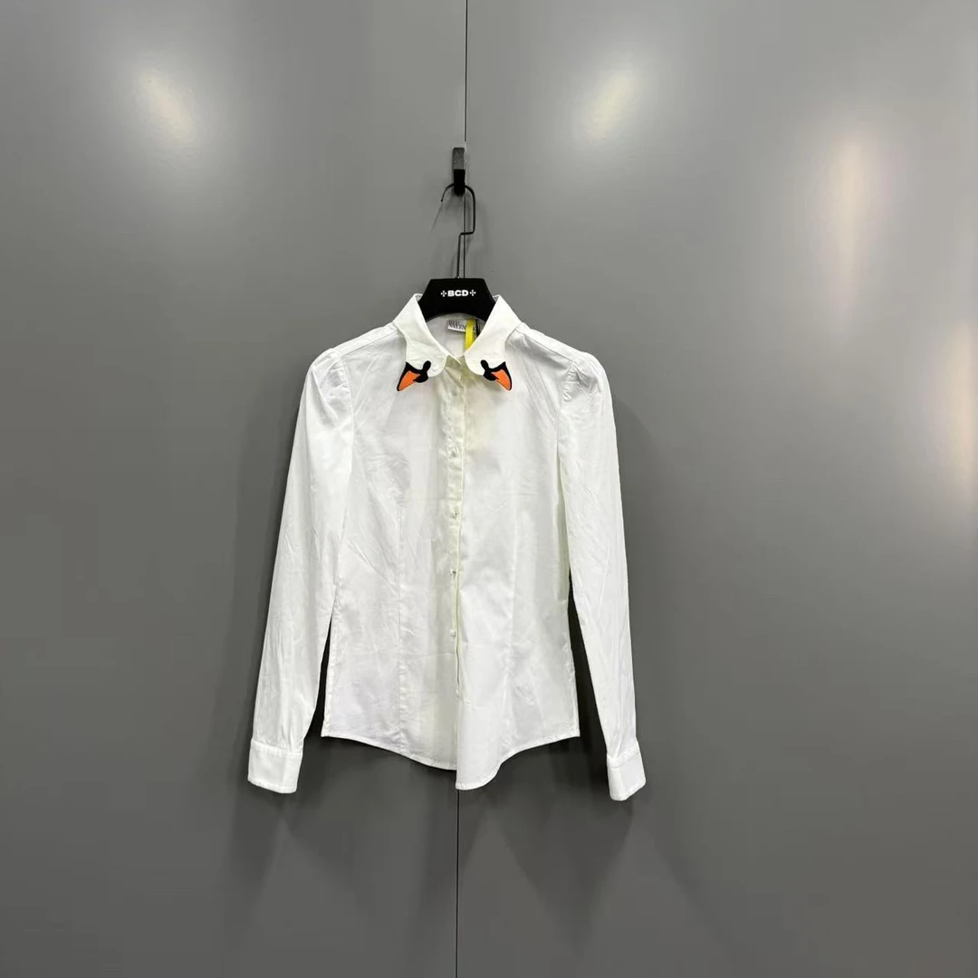 95新 Valentino/华伦天奴 （bb）203 领口图案印花衬衫 42码/6800