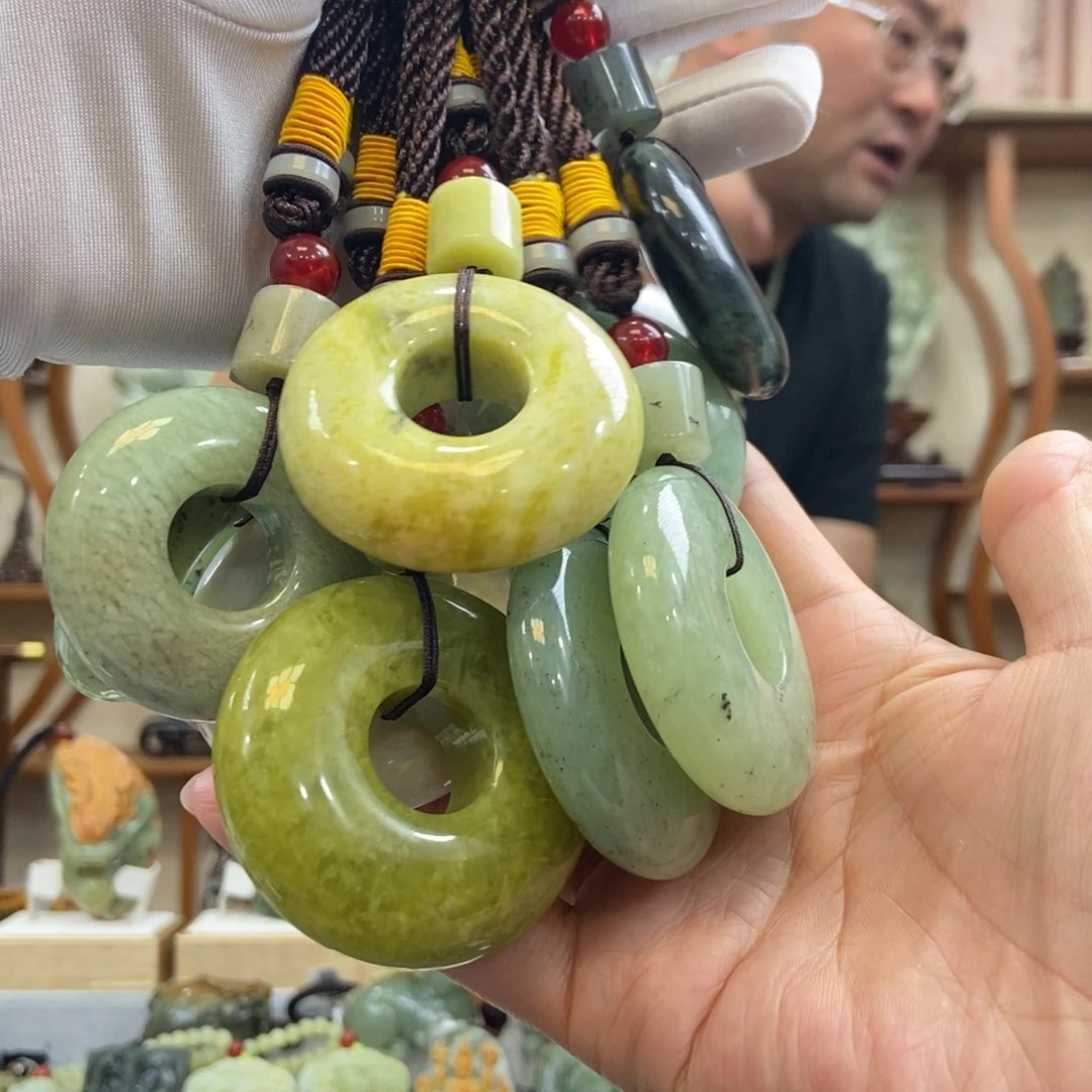 蛇纹石玉手把玉琮（多样性发一件）未镶嵌