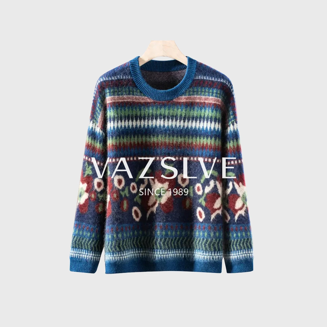 【VAZSLVE/全新奢品】捡漏常规款针织女圆领宽松型百搭绒衫-5107