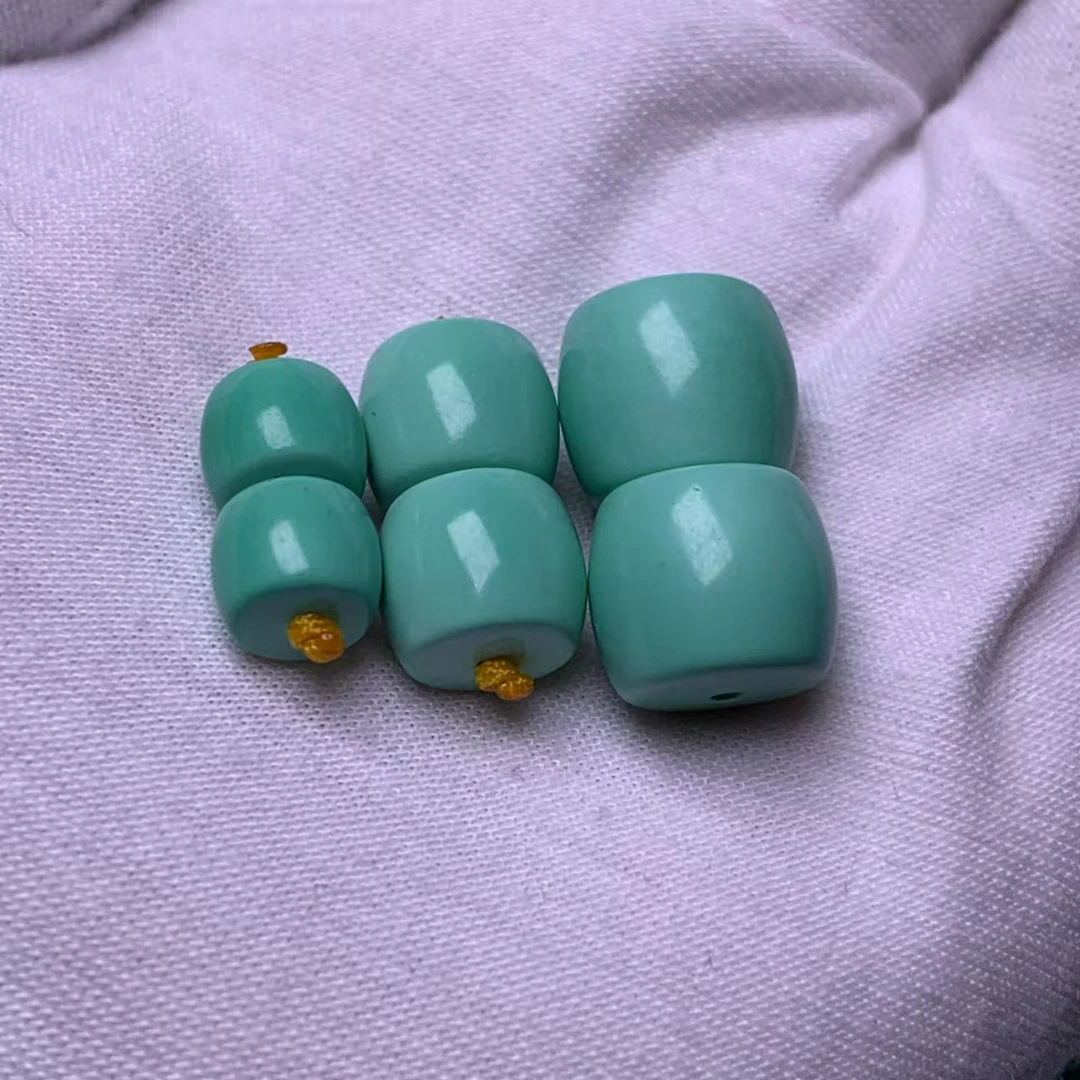 【果冻绿直切】手工穿珠配珠 （盘玩走老油绿） 多样性发货