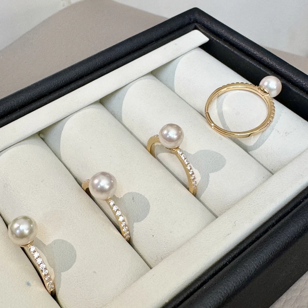 【精致戒指】【真珠佳人】S925银海水AKOYA精致戒指6-7mm（多样性发1）