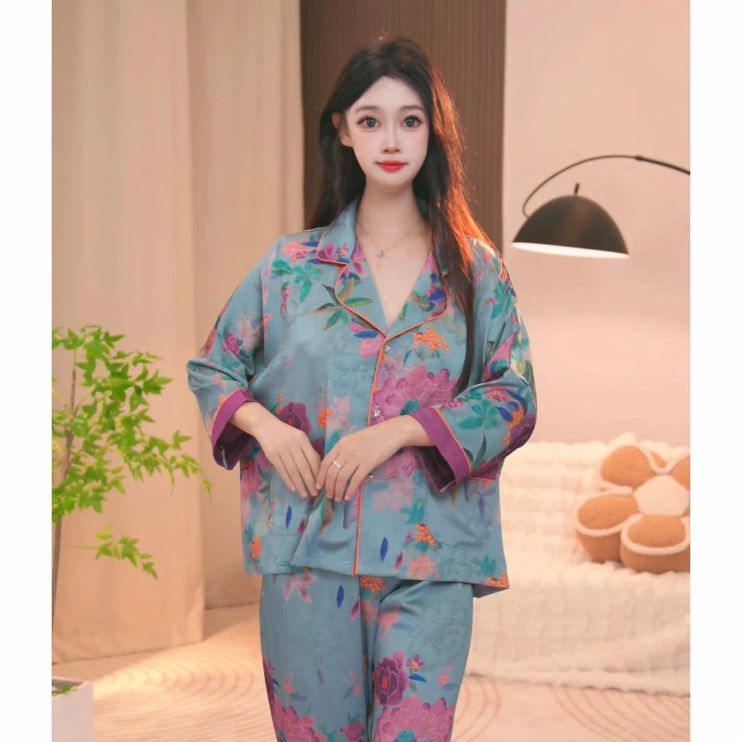 2025款春夏季新品时尚大码宽松舒适女士睡衣家居服套装BFF