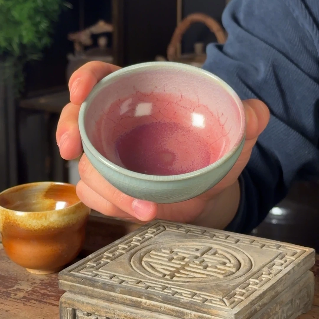 平阳窑手作钧青釉主人杯