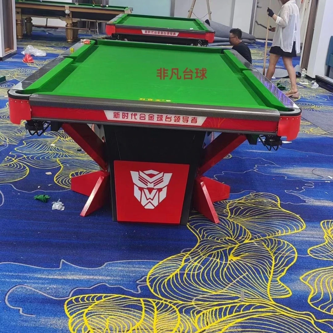 商用台球桌独牙比赛标准型包邮包安装球房球厅中式仿毒牙山岩黑八