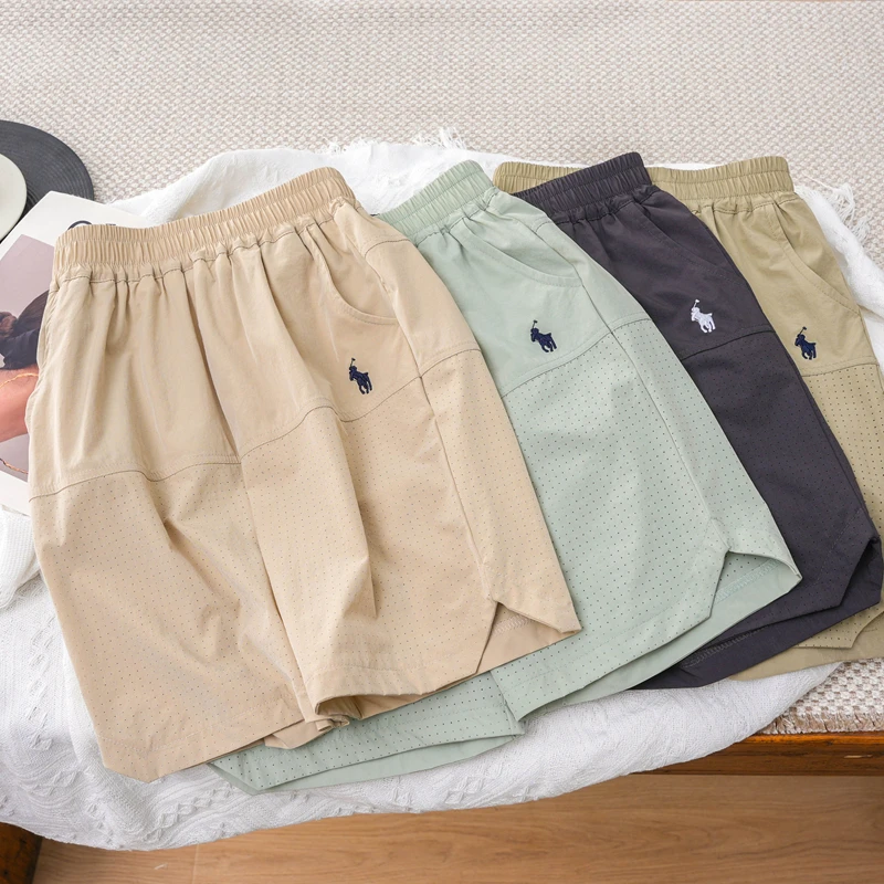 儿童夏轻薄透气网眼速干短裤男女童休闲街潮五分裤中大通弹力凉感