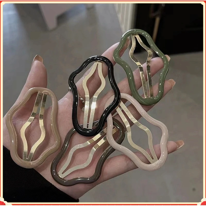 镂空云朵状碎发bb夹前额刘海一字侧边夹子头饰发卡子女后脑勺L