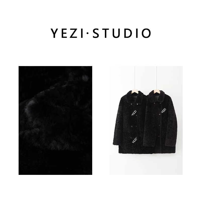 叶子定制【新年战袍】时髦小姨风西班牙皮毛一体拉贡皮草24415421