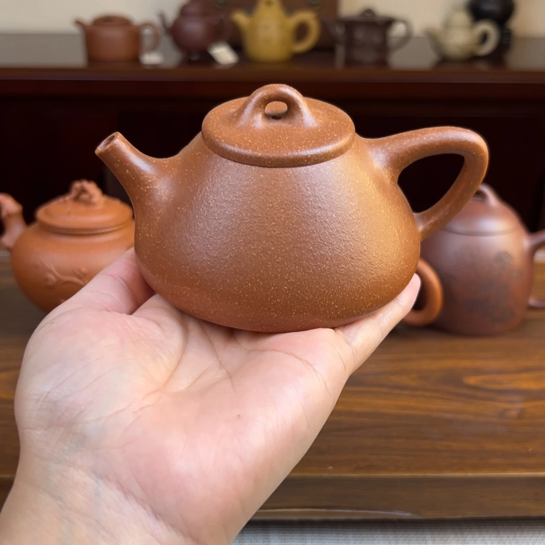 紫砂茶壶黄降坡子冶石瓢瑕品200cc