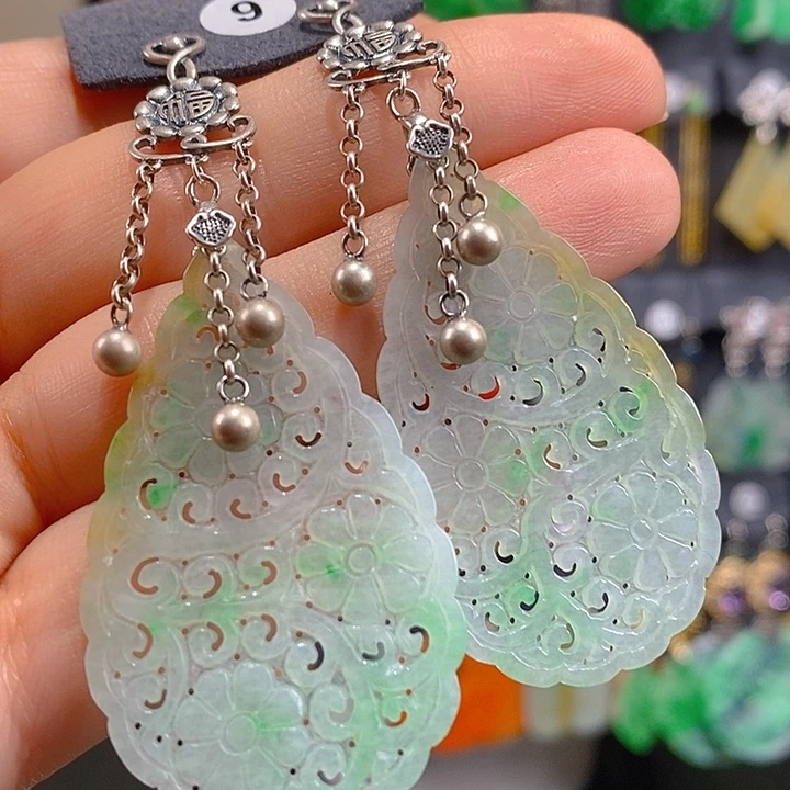 翡翠未镶嵌耳饰翡翠