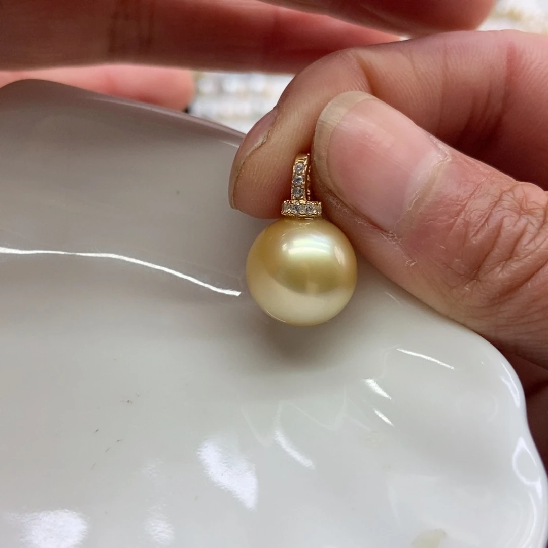 海水珍珠吊坠(不含链)银S925镶嵌