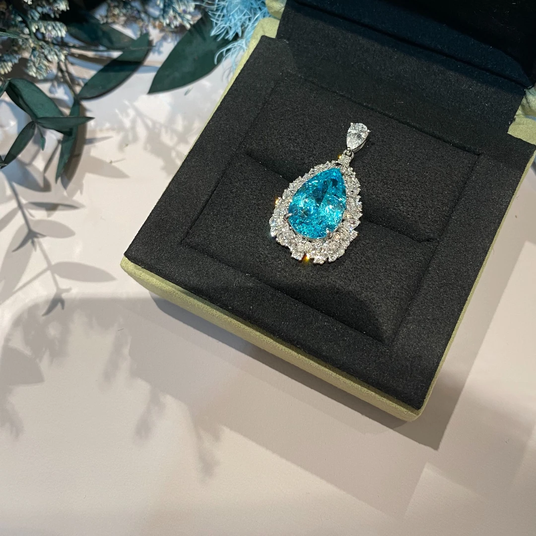 实验室培育钻石铂金人造钇铝榴石吊坠【不含链】【主石：10.362ct】