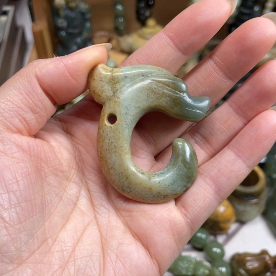 【闪购商品】岫岩河磨玉（透闪石质玉）未镶嵌挂件