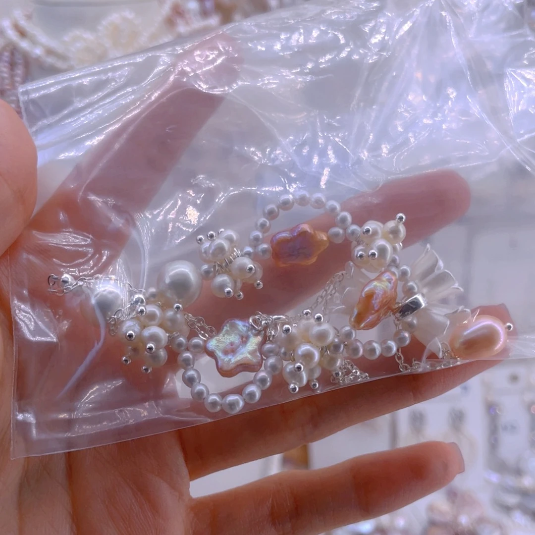 合金耳饰淡水珍珠项链