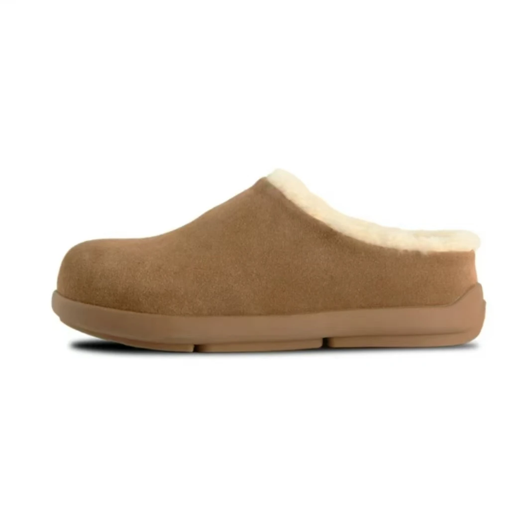 【全包小土豆】勃肯鞋新款一脚蹬真皮真毛鞋包头保暖雪地靴女鞋