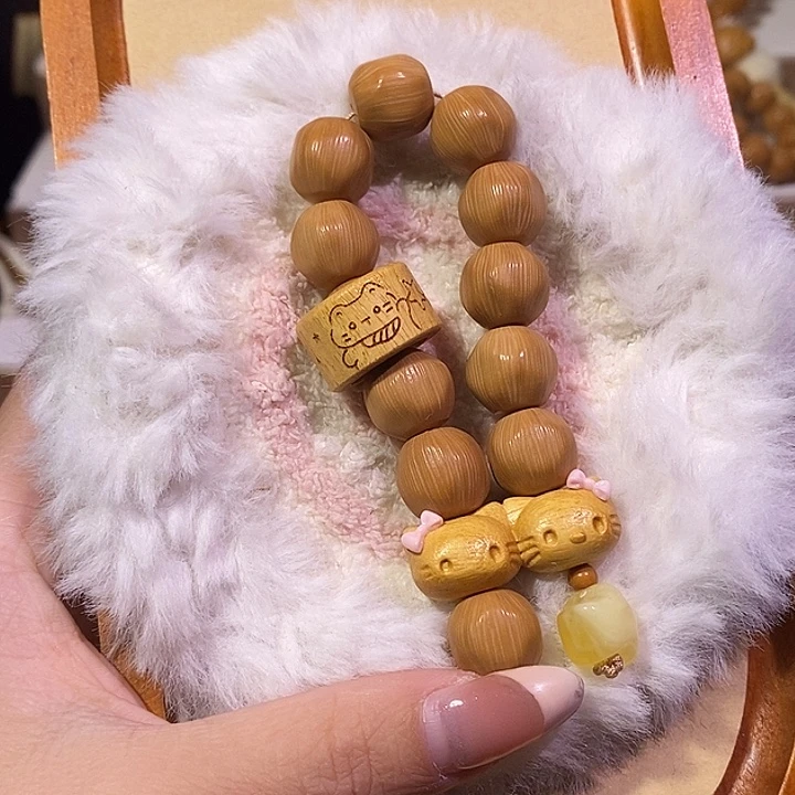 猴头核桃手串全品奶酪球拉丝设计款