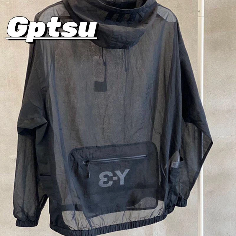 GPTSu特大码300斤夏季港风高街防晒衫男长袖防晒衣情侣防晒服外套