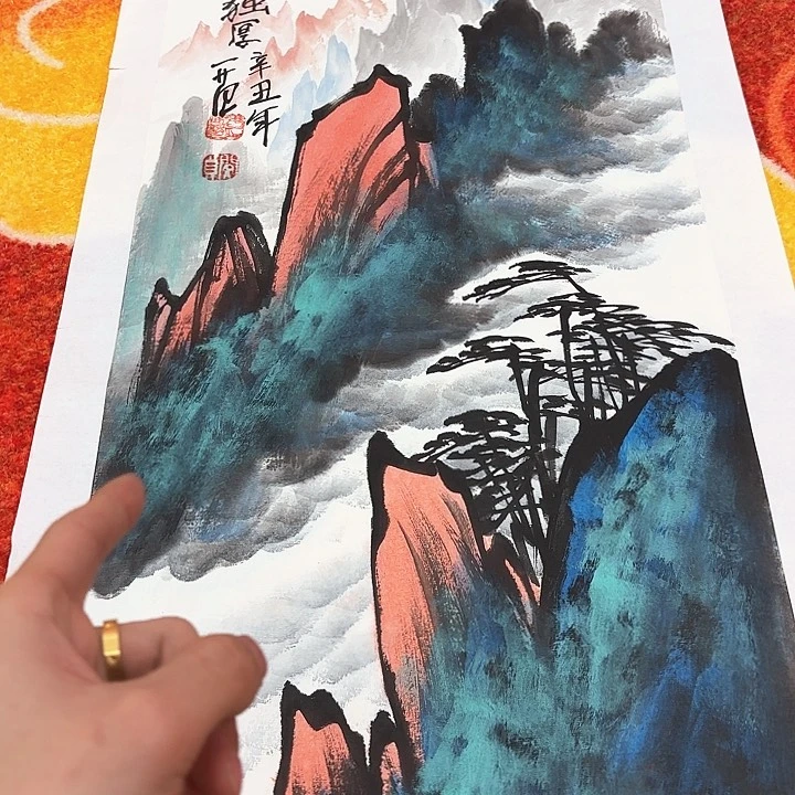 国画姜国华老师国际展览原作