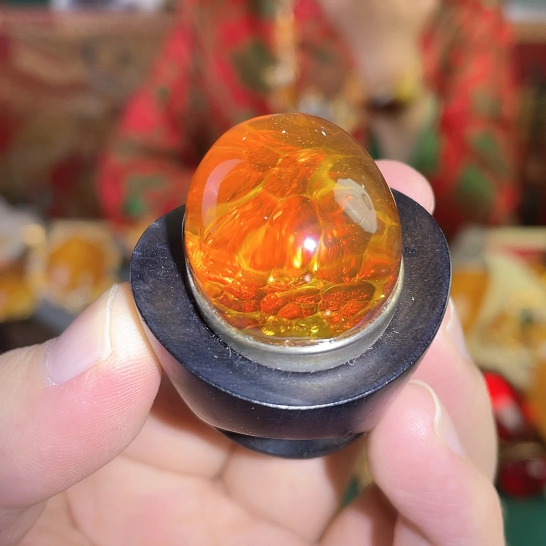 琥珀戒指未镶嵌首饰