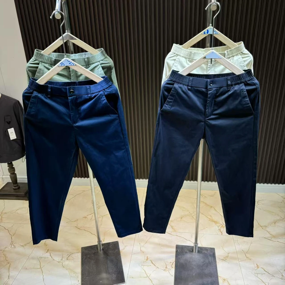 退货补贴 男士春夏户外休闲透气舒适微弹显瘦男裤 九分裤小脚裤