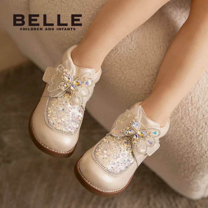 【童话小蝴蝶】百丽儿童冬季新品女童保暖休闲鞋中小童时尚靴DE4661