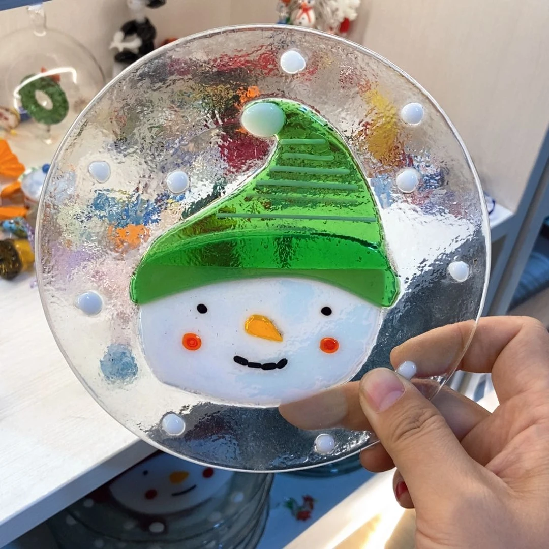 琉璃手工艺品盘子