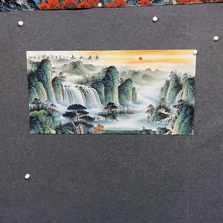 国画四尺山水一副