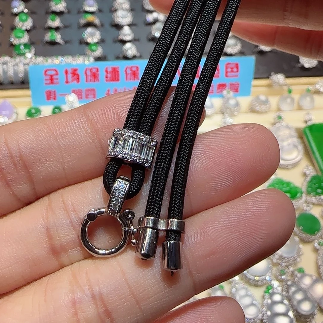 翡翠未镶嵌挂件高货绳