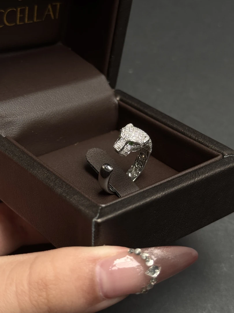 【N·5高定珠宝】18k  半钻豹头戒指 ZSJZ00395-1