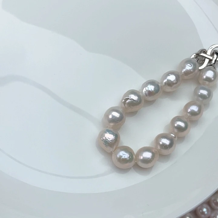 颈饰银S925镶嵌淡水珍珠