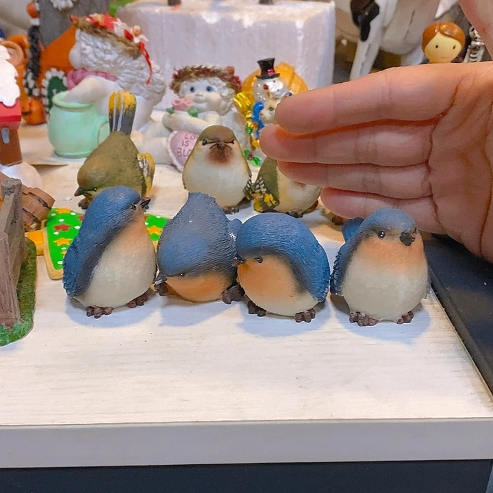 树脂制品小鸟一组