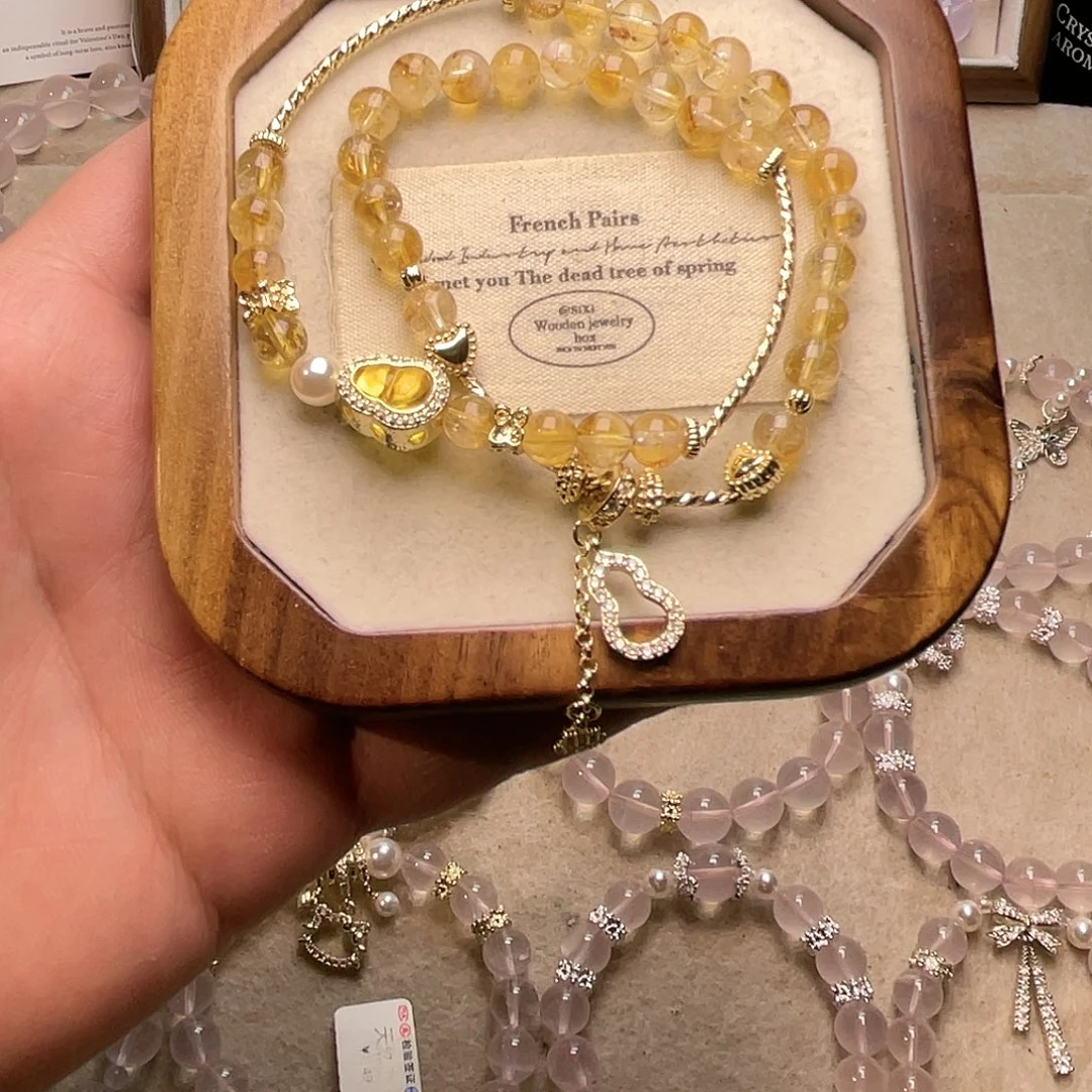 水晶手绳未镶嵌黄水