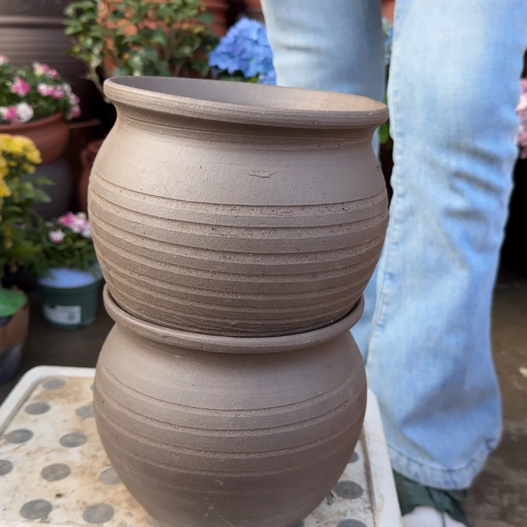 紫砂花盆口18高15宜兴紫砂粗糙