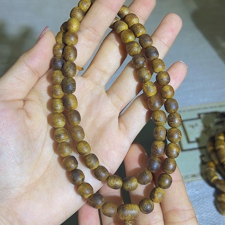 手串沉香秀*贝多圈白棋留疤