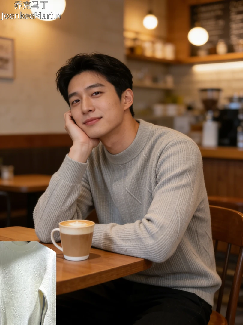 JoenkeeMartin/乔克马丁男士毛衣百搭个性保暖冬季韩版休闲印花