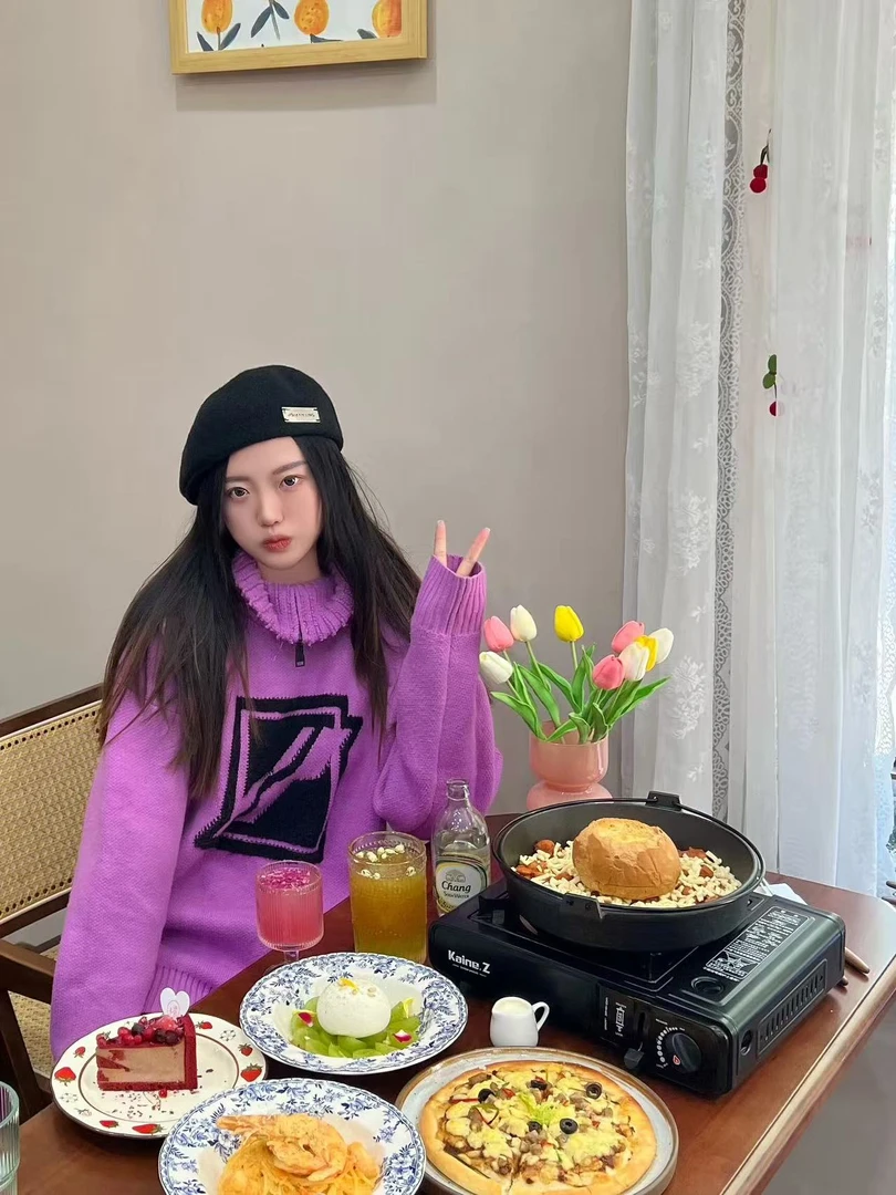 W家！半高领宽松毛衣针织衫字母加厚 男女同款百搭