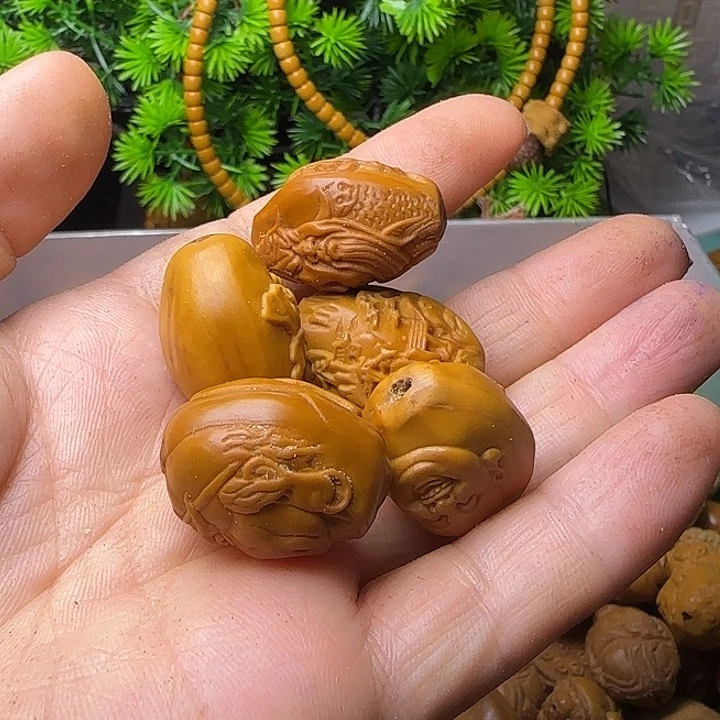 济***新橄榄核雕刻单籽单粒