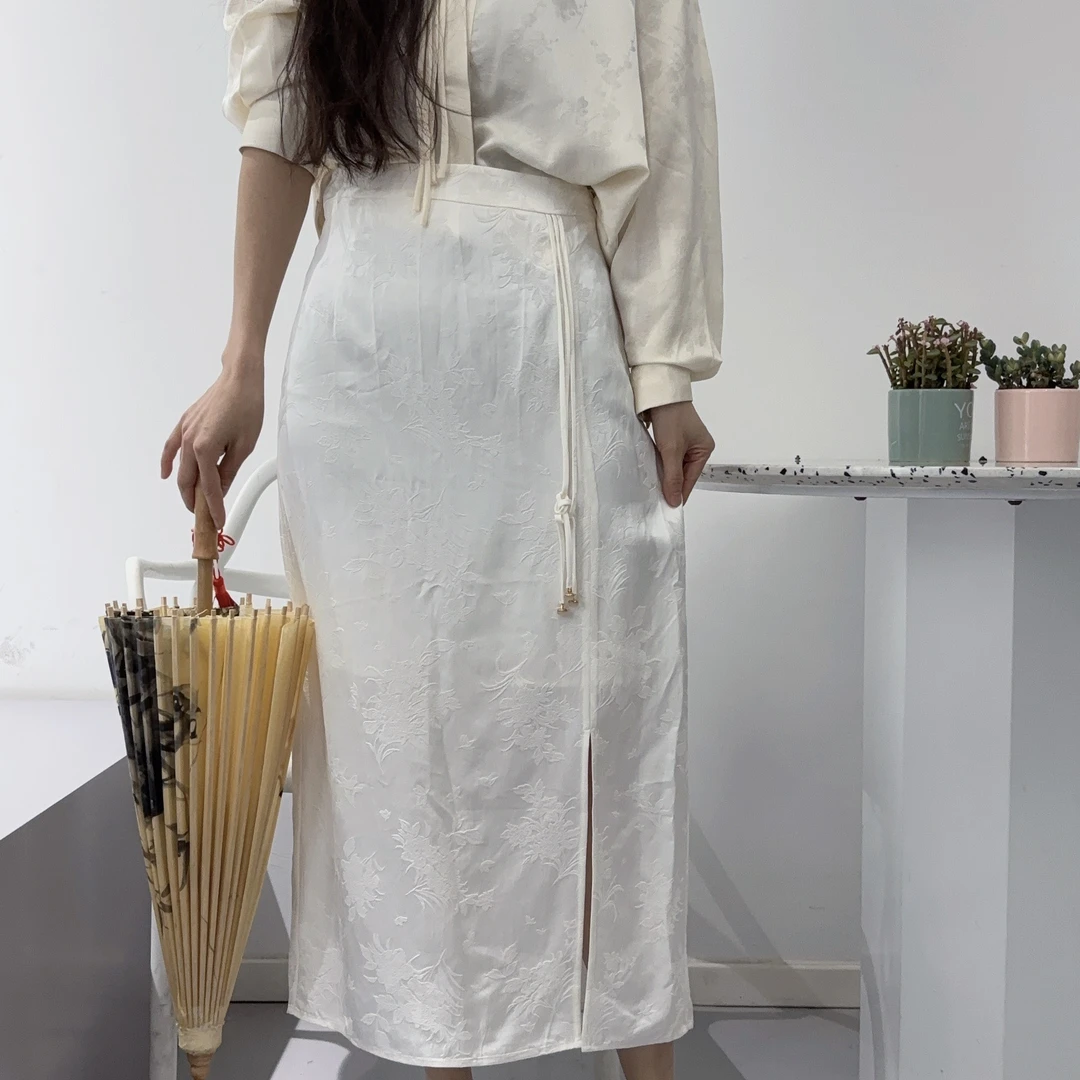 高斯雪岚【夏季新品】气质显瘦半身裙国风裙子24217975