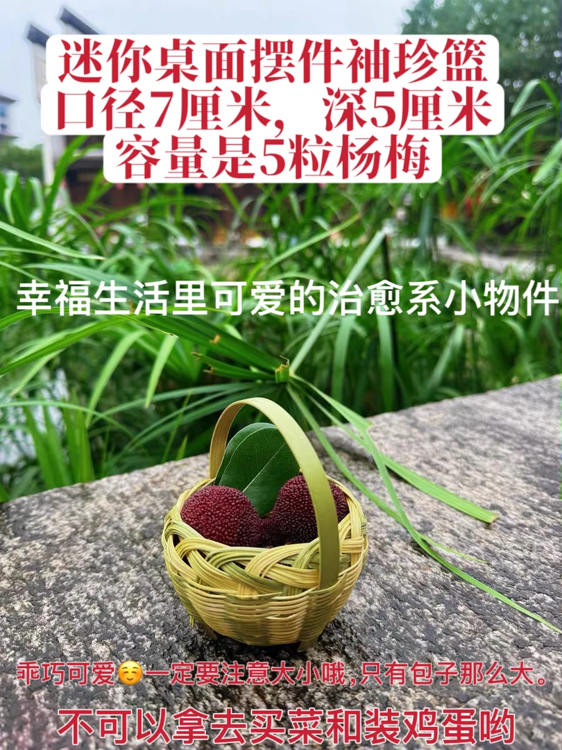 非常非常迷你无敌无敌小的袖珍篮子做摆件或者装芦丁鸡蛋不能买菜