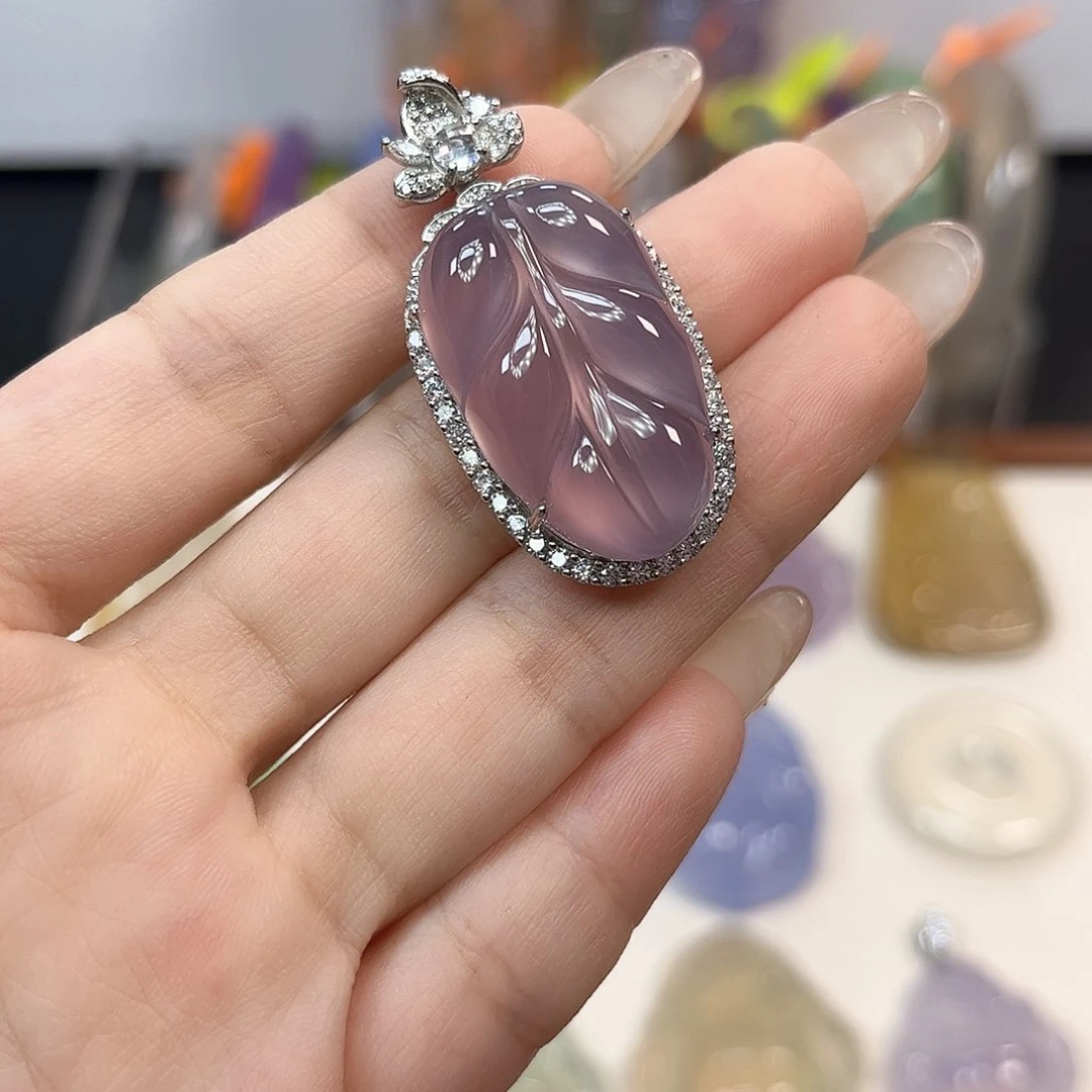 玛瑙/玉髓颈饰银S925镶嵌