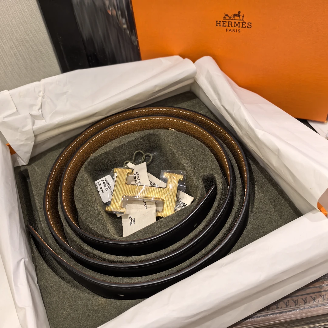 未使用 Hermes/爱马仕 蔚蓝/男士腰带 95码