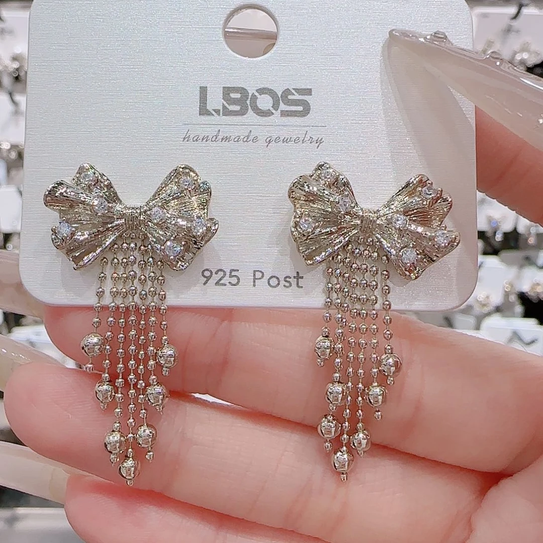 锆石铜合金925银耳环