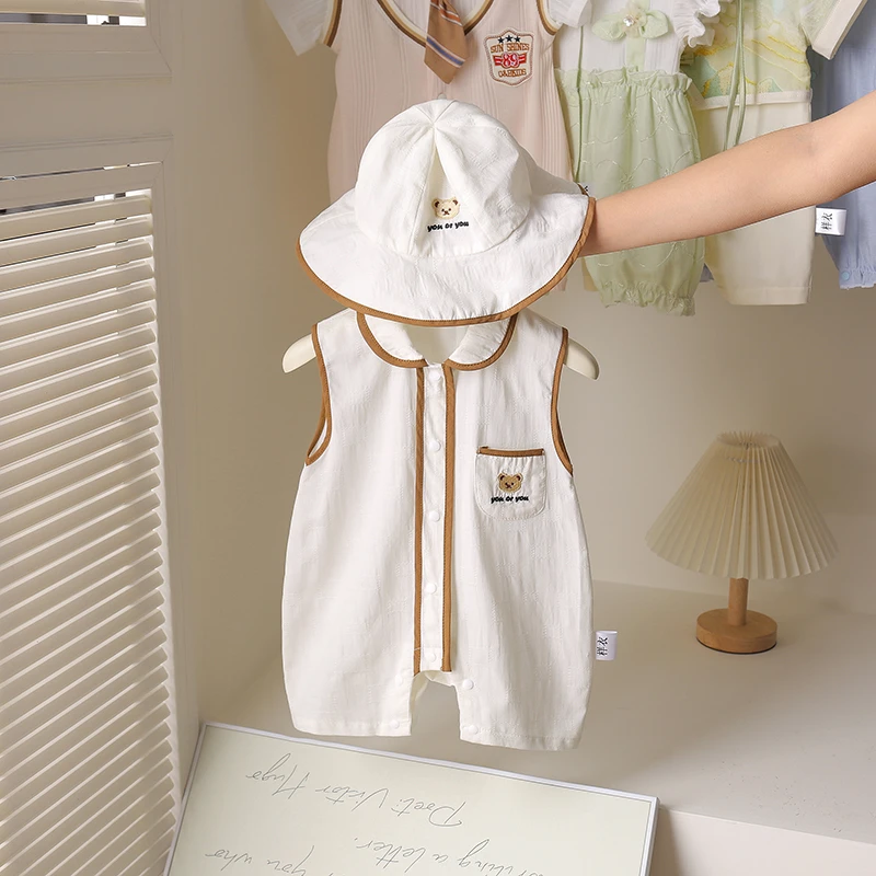 休闲新生儿短袖A类短爬夏季爬服宝宝哈衣婴儿包屁衣薄款外穿卡通