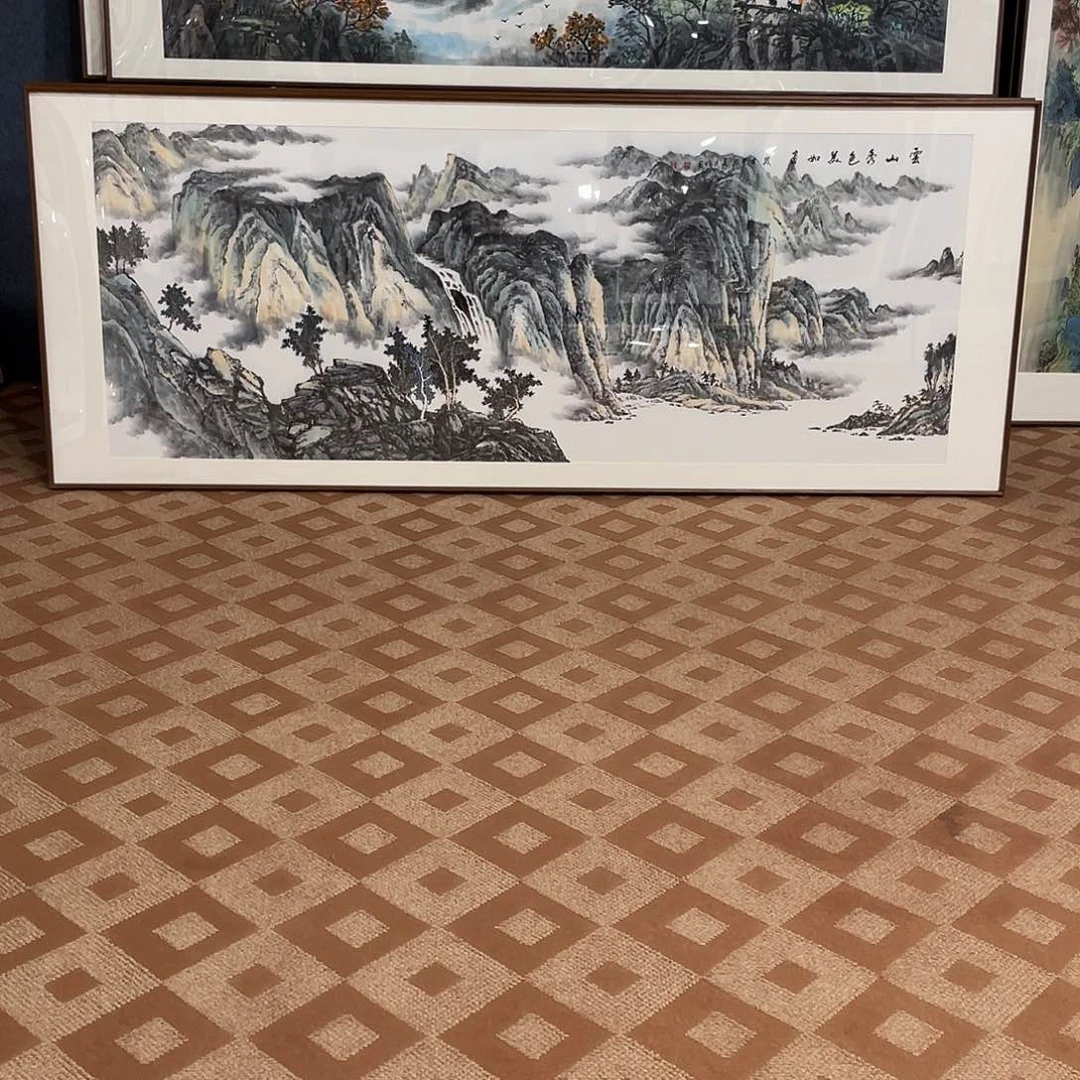 国画手绘作品带框