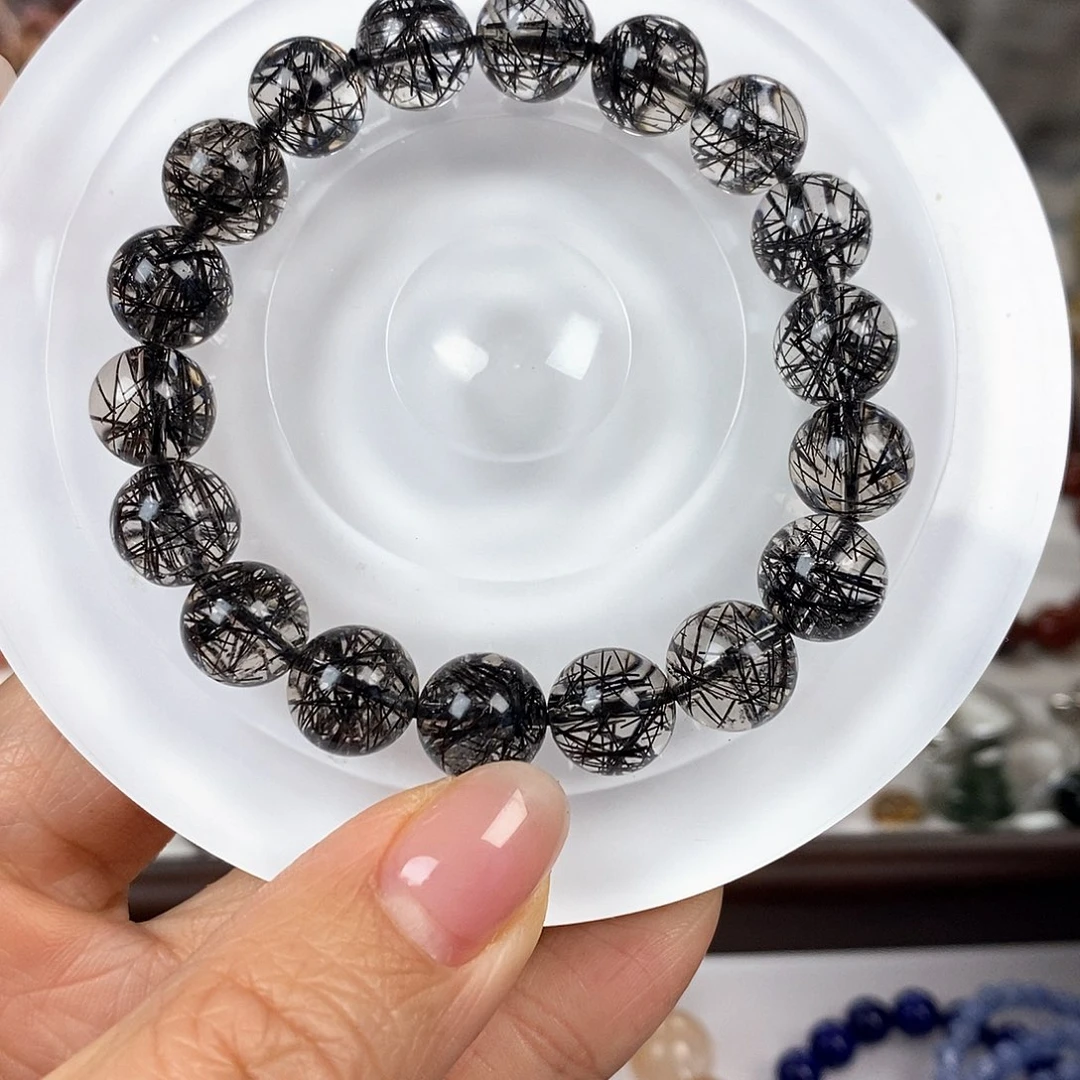 未镶嵌手链水晶黑发晶