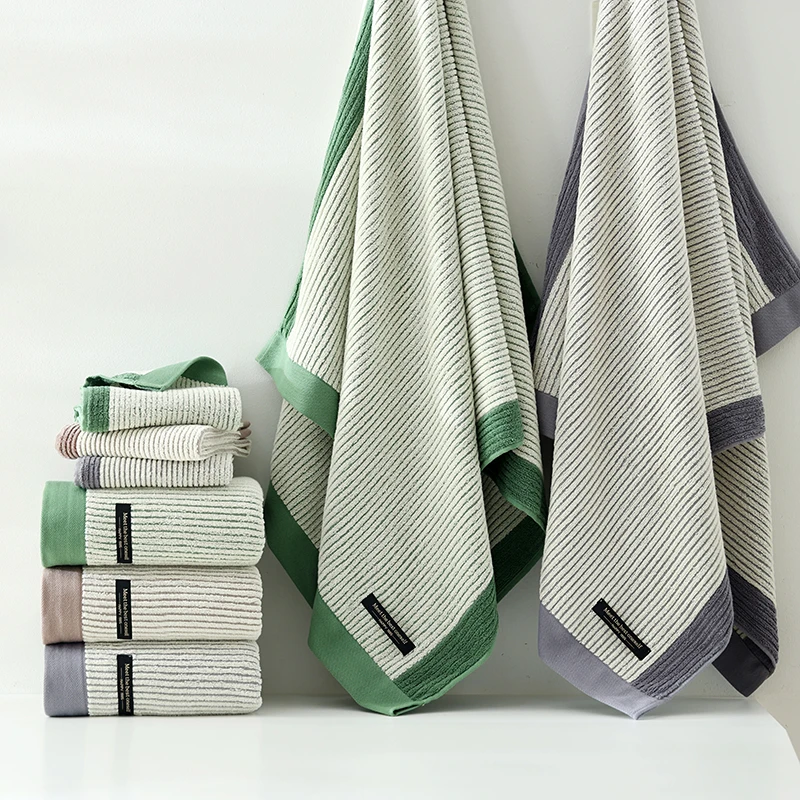 博初慧轻奢纯棉毛巾浴巾加厚7A抗菌升级成人家用吸水速干柔软裹巾