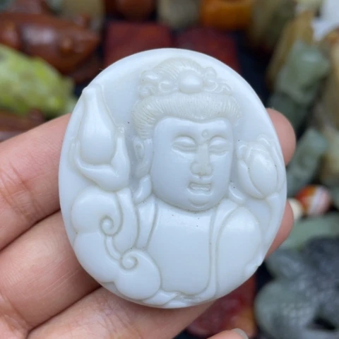 和田玉未镶嵌颈饰84