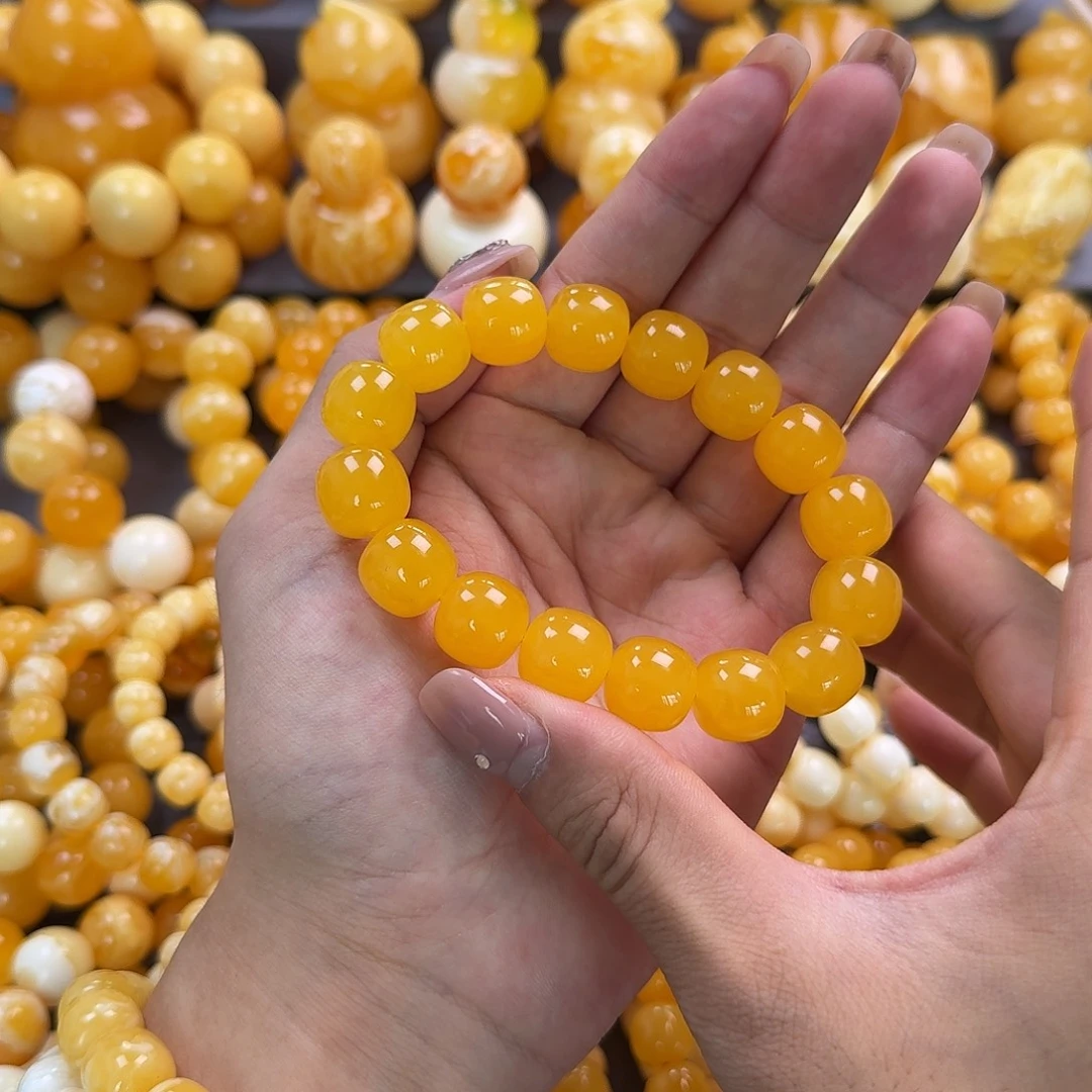 蜜蜡未镶嵌珠宝奇石同料14mm