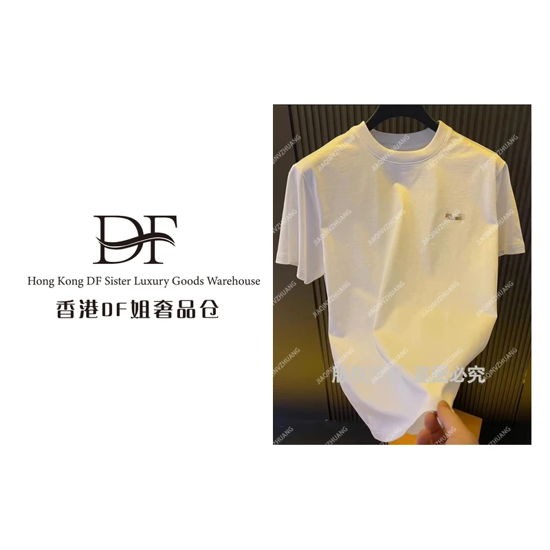 【DF奢品仓】小眼睛中奢圆领男女同款T恤休闲t恤宽松时尚轻奢百搭